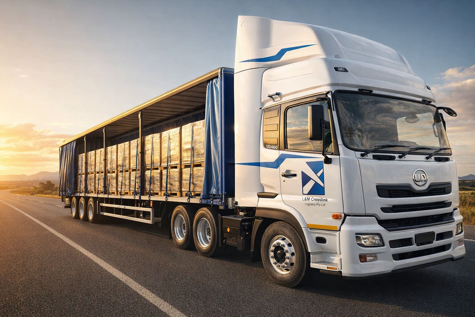 Flatbed and side-curtain trucks