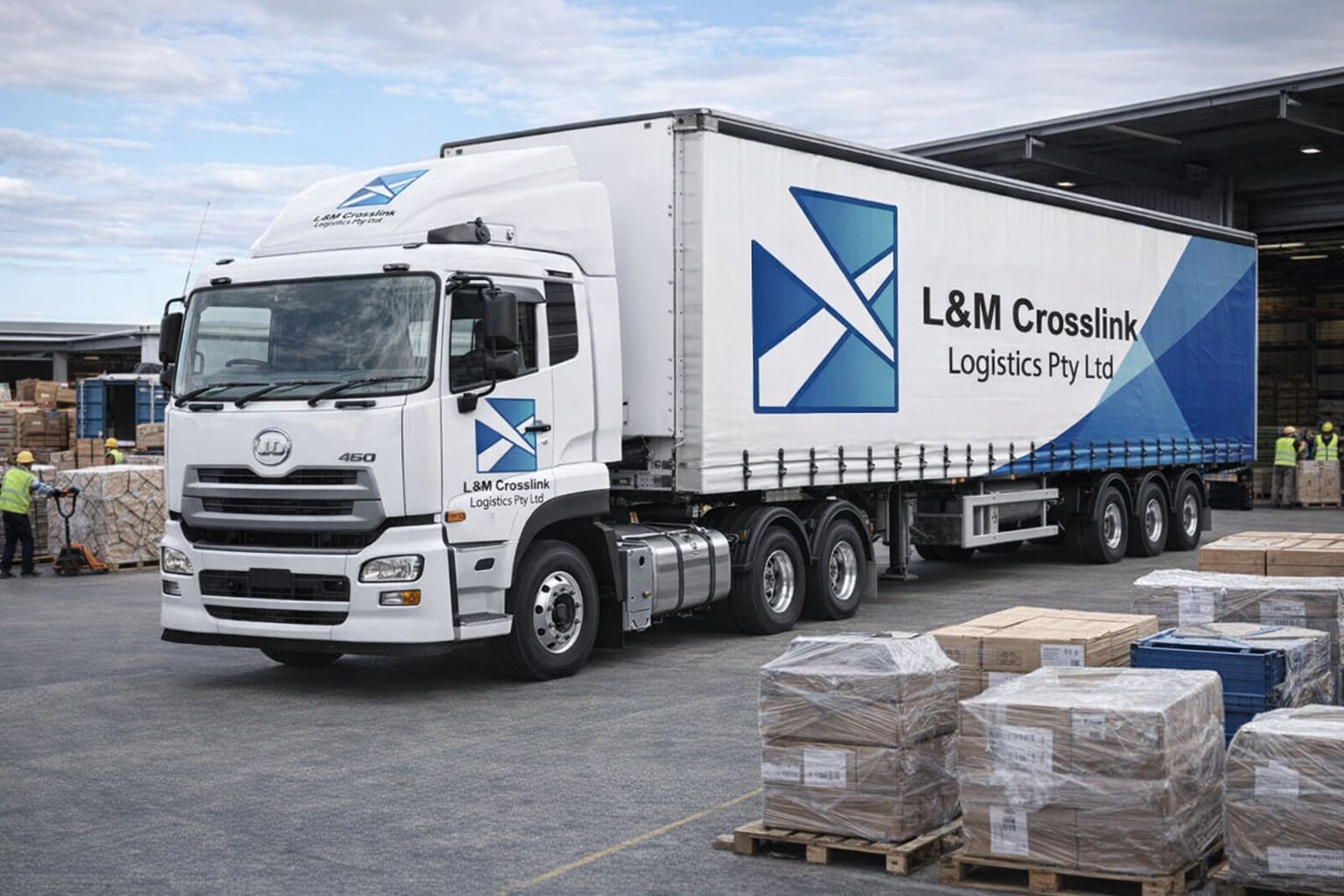 Cargo loading at L&M Crosslink warehouse